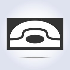 Phone retro icon gray colors N2