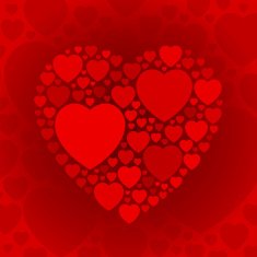 Dark red heart shape on maroon background N2
