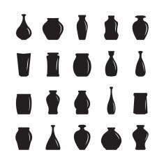 Vase icons set N2