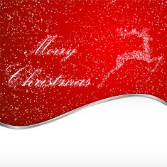 Christmas card with a deer