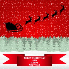 Santa Claus riding on a reindeer N2