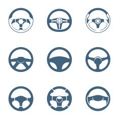 Steering wheels silhouettes