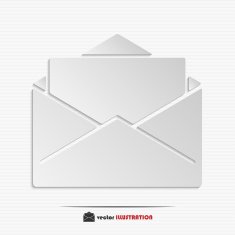 Abstract open envelope web icon