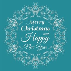 christmas card with snowflakes N3