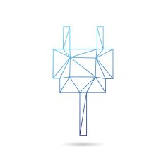 Plug abstract isolated on a white backgrounds vector illustration
