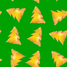 Festive seamless pattern Christmas tree on the green background vector