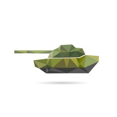 Tank icon abstract isolated on a white backgrounds N2