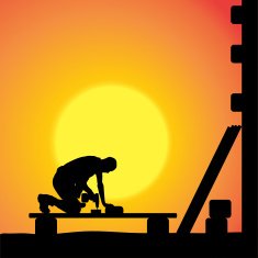 Vector silhouette of a man N865