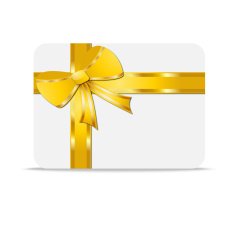 greeting-card with a yellow bow and mestome for text