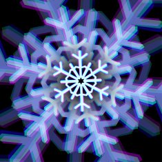 Christmas snowflake sign with aberrations N10