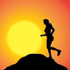 Vector silhouette of woman N414