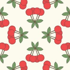 Seamless cherry pattern fruit background N2
