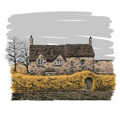 Hand drawn house vector illustration N3