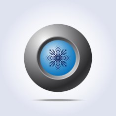 Blue button with snowflake icon N2