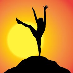 Vector silhouette of woman N416