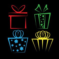 Gift box icon set N2