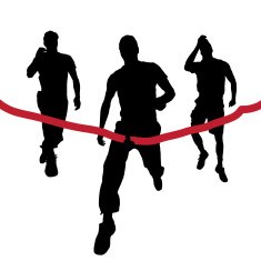 Vector silhouettes of runners N2
