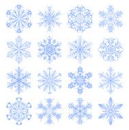 Set of snowflakes design
