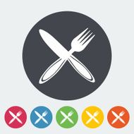 Cutlery single flat icon N3