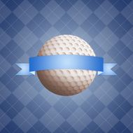 Golf ball with banner