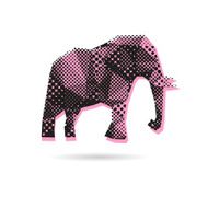Elephant abstract isolated on a white backgrounds vector illustration N2
