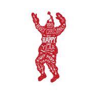 Santa Claus abstract isolated on a white backgrounds vector illustration N9