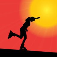 Vector silhouette of the woman N119
