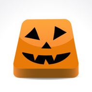 Halloween funny flat button