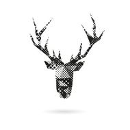 Deer head abstract isolated on a white backgrounds vector illustration N2