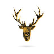 Deer head abstract isolated on a white backgrounds vector illustration N3