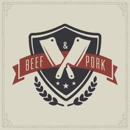 Labels of butcher shop N4