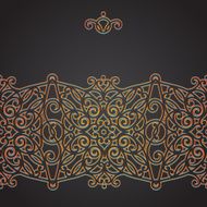 Vector seamless border in Eastern style N48