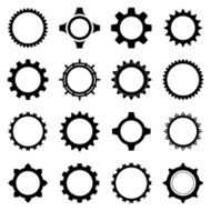 Gear icon set Vector Illustration