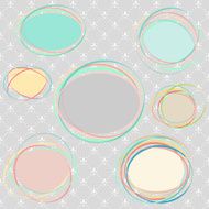 Set of frames abstract on seamless background