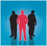 Stand out from the crowd - vector