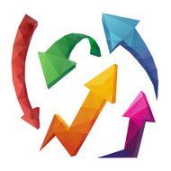Set abstract arrows vector illustration N6