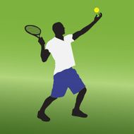 Vector silhouette of a man N874