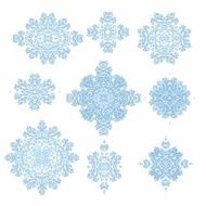 Set of decorative snowflakes- rosettes N2
