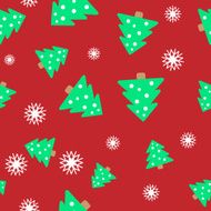 Christmas seamless background Background of fir trees and snowf