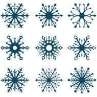 Abstract blue snowflakes