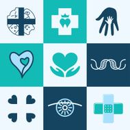 Medical icons vector set N2