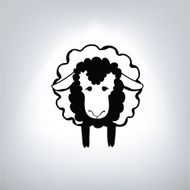 black silhouette of sheep N9
