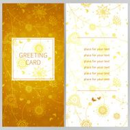 Vintage ornate cards with flowers and butterflies N3
