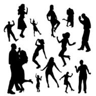 Vector Silhouette Of People N771