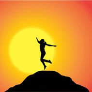 Vector silhouette of woman N421