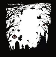 Vector Halloween horror background N2