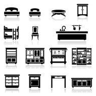 Icons set home furniture