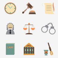 law judge icon set justice sign N6