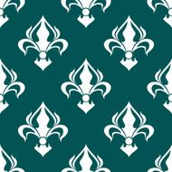 Seamless fleur-de-lis royal white pattern N2