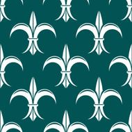 Seamless fleur-de-lis royal white pattern N3